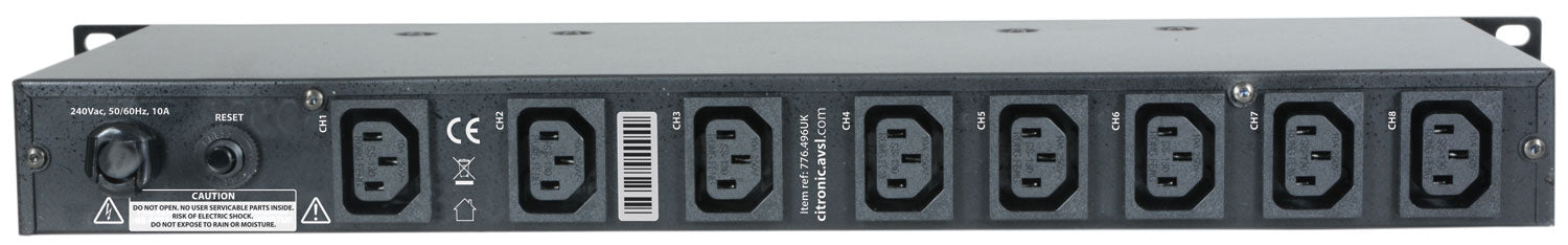 Citronic CPD-9 19" 8-Way IEC Power Distributor - view 3