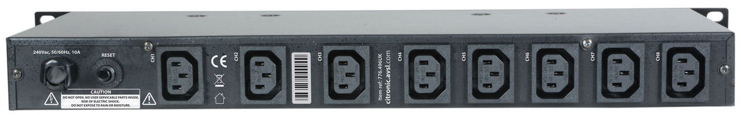 Citronic CPD-9 19" 8-Way IEC Power Distributor - view 3