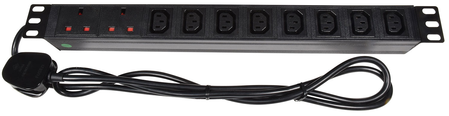 Adastra 1U Rackmount 2 UK + 8 IEC Power Distribution Unit + 1.8m Lead - view 4