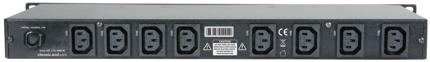 Citronic CPD-8C 19" 8-Way IEC Power Conditioner - view 3