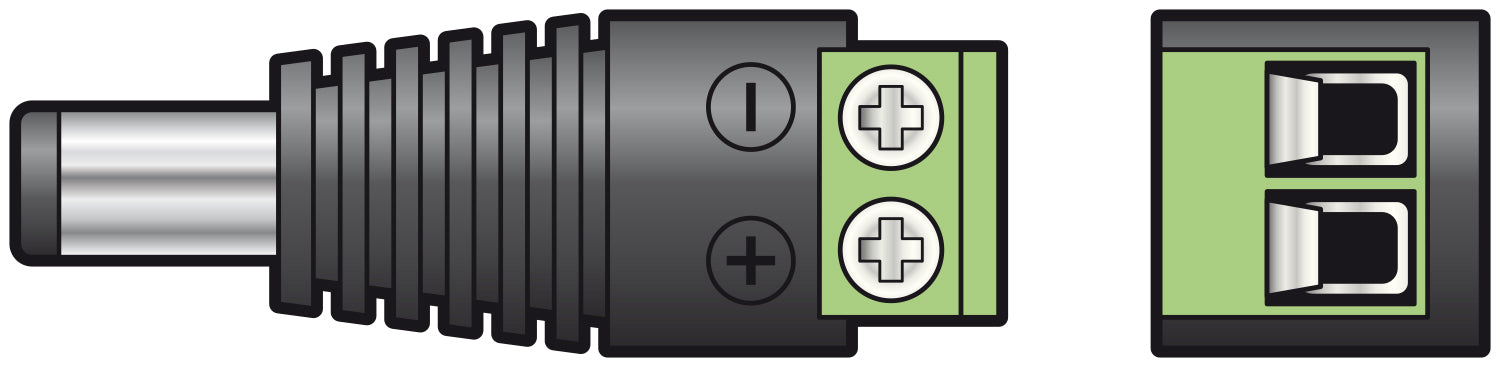 Mercury 2.1mm DC Plug with screw in terminals