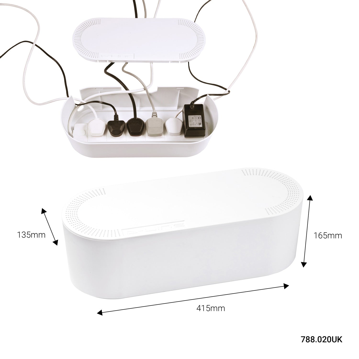 D-Line Cable Tidy Unit Large White - view 3