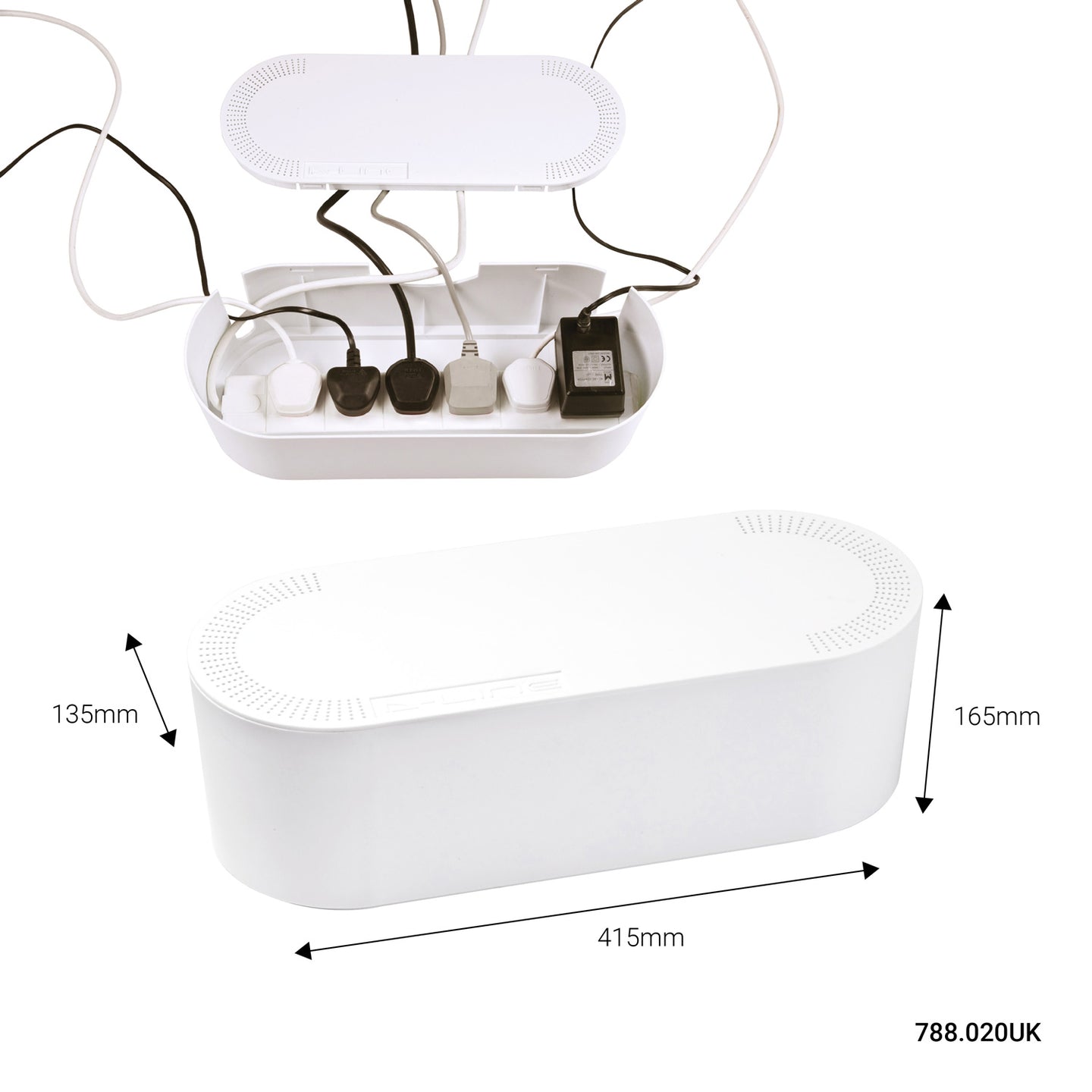 D-Line Cable Tidy Unit Large White - view 3