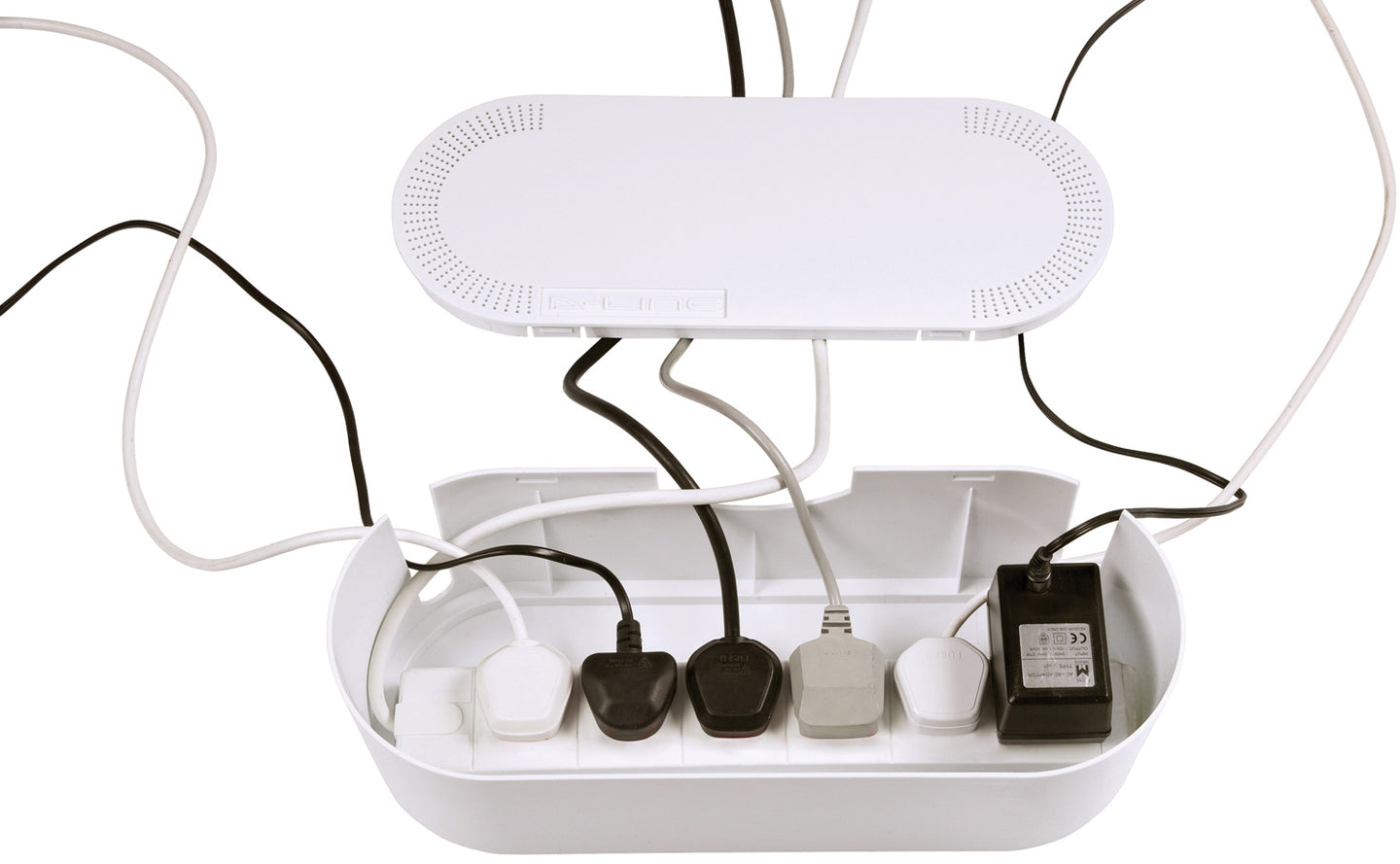D-Line Cable Tidy Unit Large White - view 2