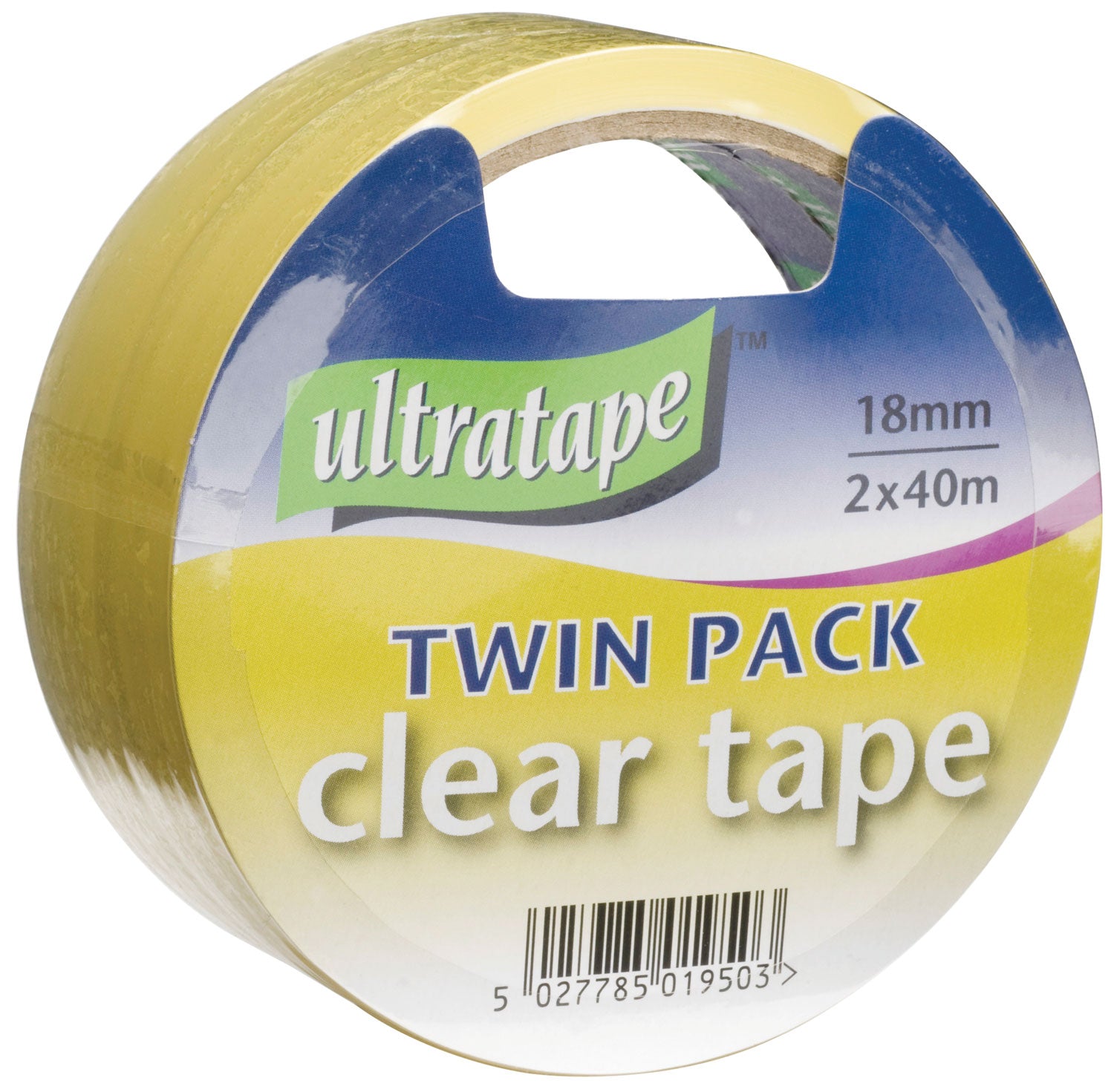 Ultra Tape Clear Tape 18mm x 40m Twin Pk