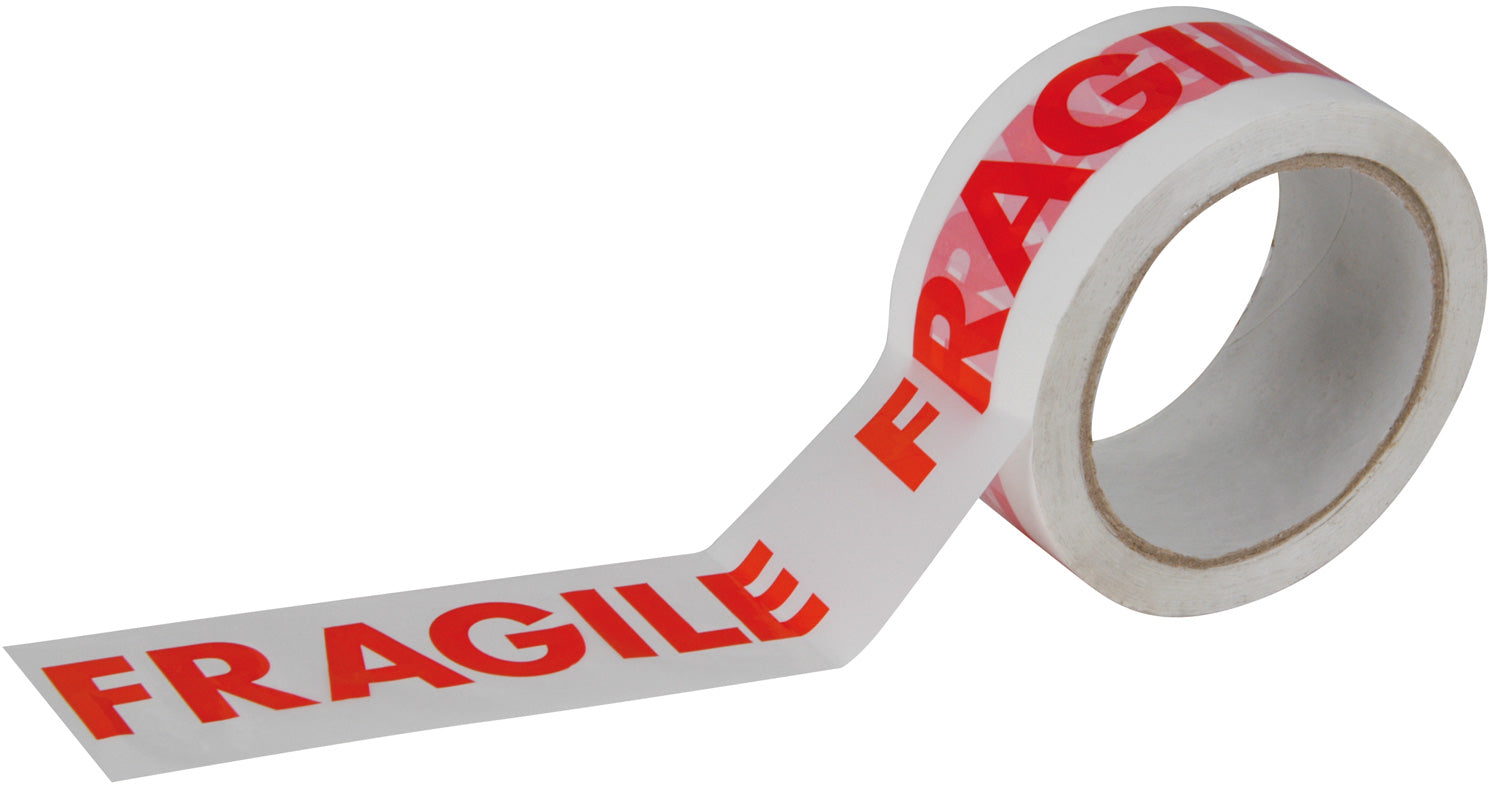Ultra Tape Carton Sealing Tape, Fragile, 48mm x 66m, 25 microns