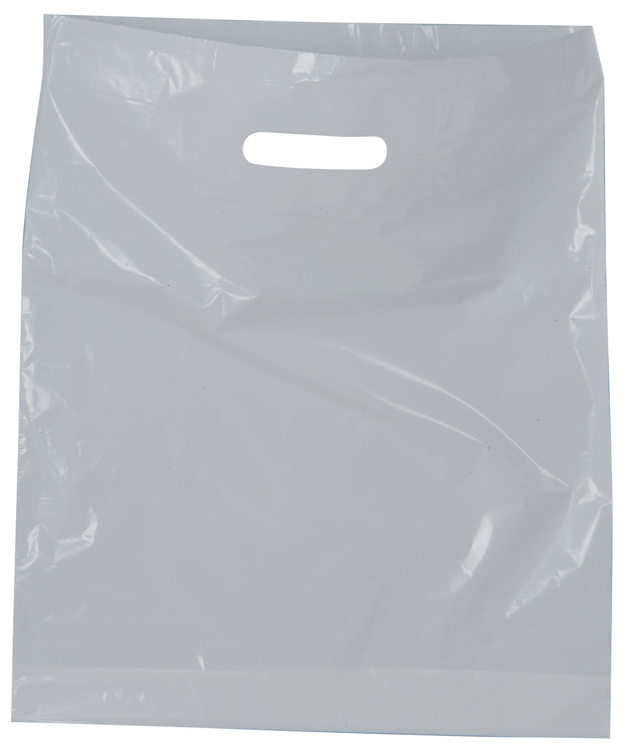 Unbranded White Carrier Bag, 380 x 457 x 75mm (15" x 18" x 3 " approx), 30 microns