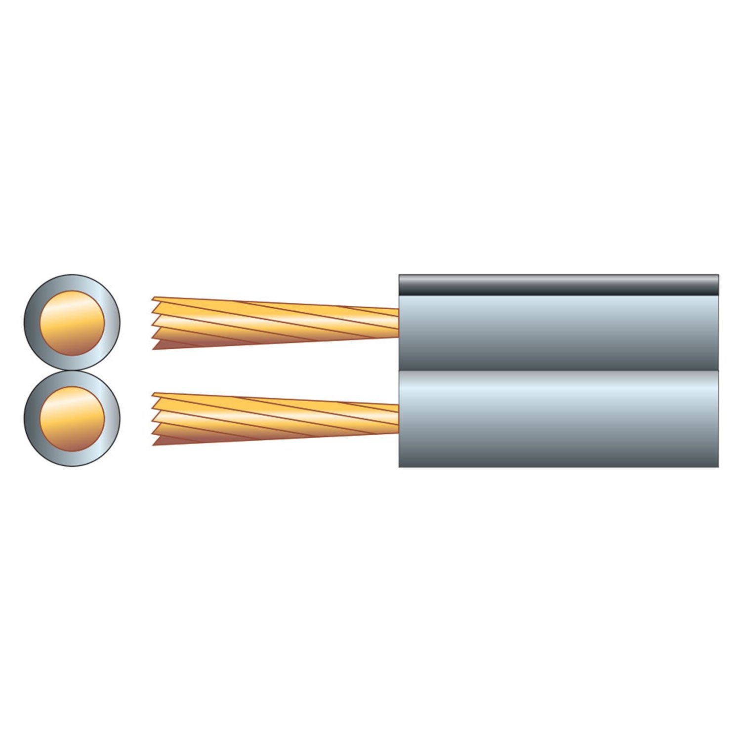 Mercury Fig 8 Speaker Cable, 2 x (7 x 0.18mmØ) - view 2