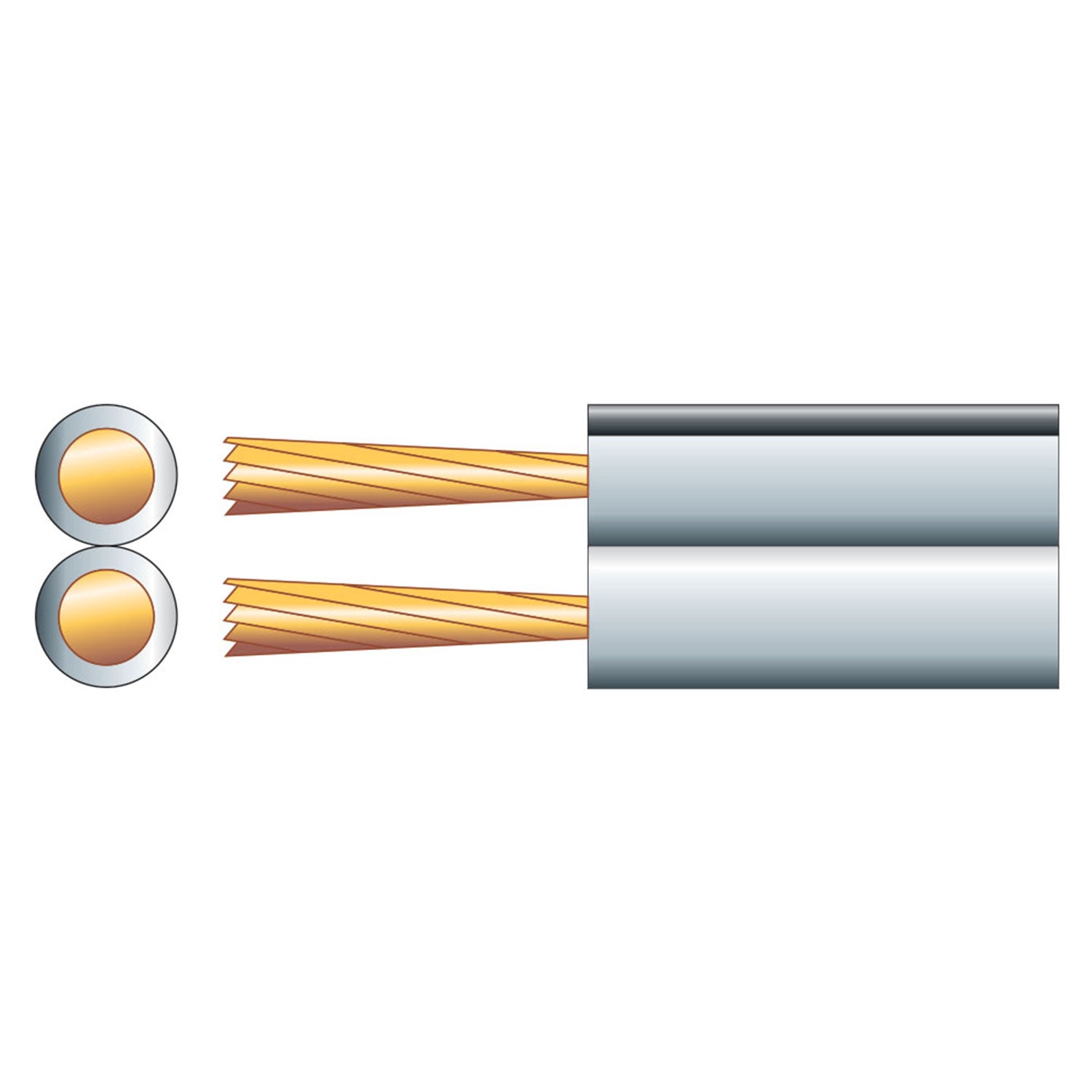 Mercury Fig 8 Speaker Cable, 2 x (7 x 0.18mmØ) - view 2