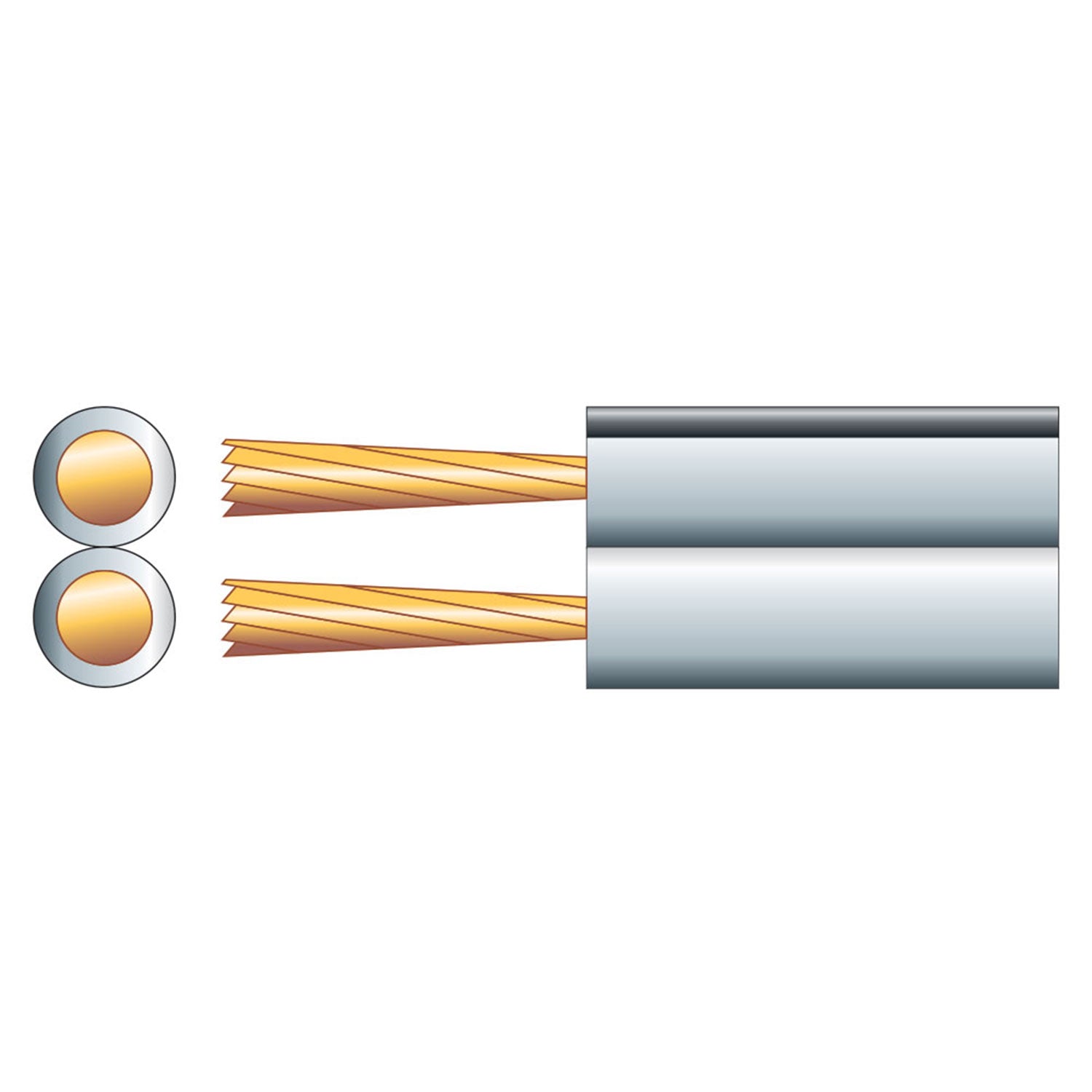 Mercury Heavy Duty Fig 8 Speaker Cable, 2 x (42 x 0.18mmØ) - view 2