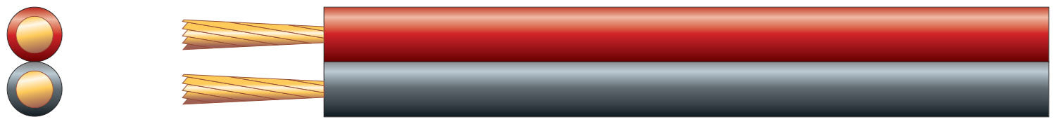 Mercury Fig 8 Power/Speaker Cable, 2 x (24 x 0.18mmØ)