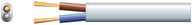 Mercury 2 core oval mains PVC, 2 x 24/0.2mm, 6A, White, 100m
