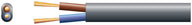 Mercury 2 core oval mains PVC, 2 x 24/0.2mm, 6A, Black, 100m