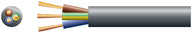 Mercury 3 core round mains PVC, 3 x 32/0.2mm, 10A, 7.2mmØ, Black, 100m