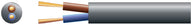 Mercury 2 core round mains PVC, 2 x 24/0.2mm, 6A, 6.35mmØ, Black, 100m