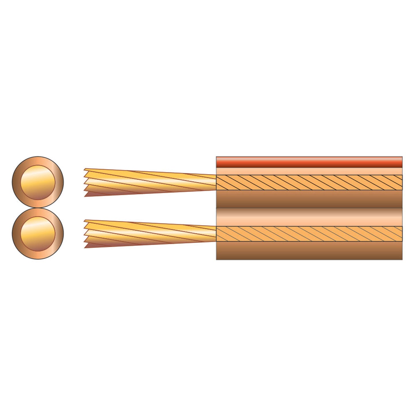 Mercury Economy Transparent Speaker Cable, 2 x (24 x 0.2mmØ) - view 2