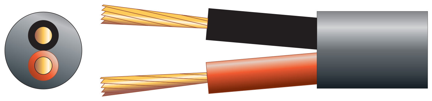 Mercury Hi Flex Double Insulated Speaker cable, 2 x (24 x 0.2mmØ) Black - view 2