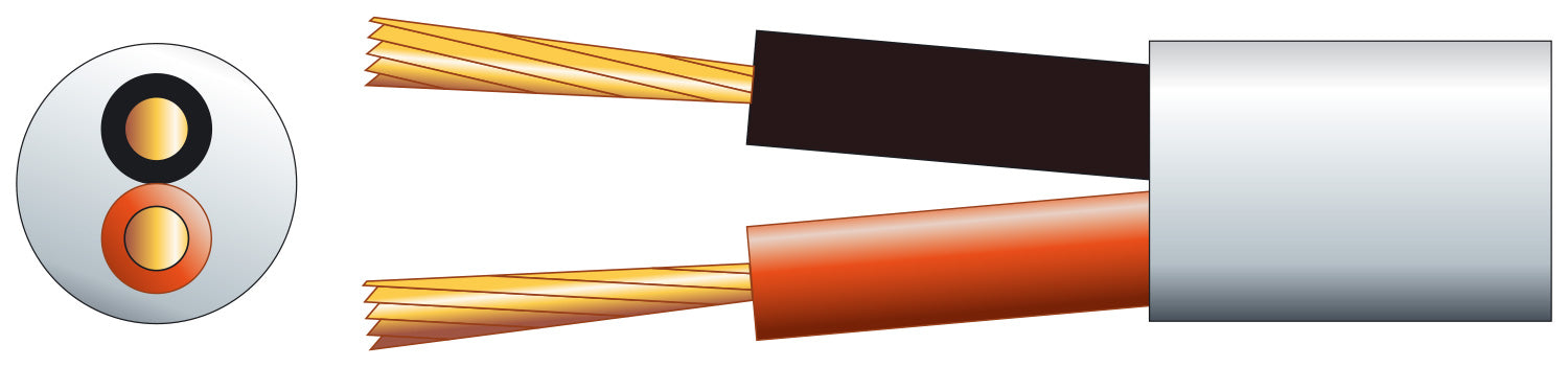 Mercury Hi Flex Double Insulated Speaker cable, 2 x (24 x 0.2mmØ) White - view 2