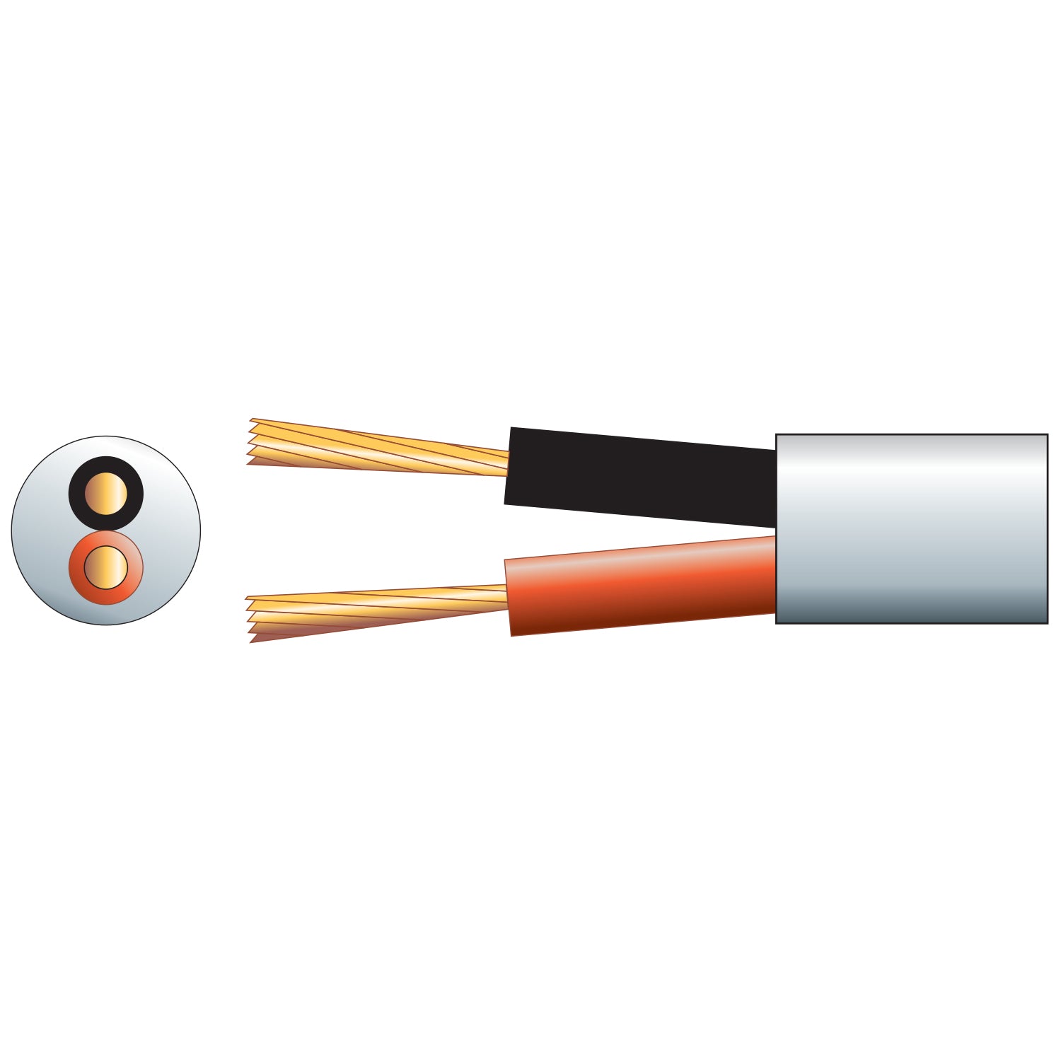 Mercury Hi Flex Double Insulated Speaker cable, 2 x (24 x 0.2mmØ) LSZH - view 2
