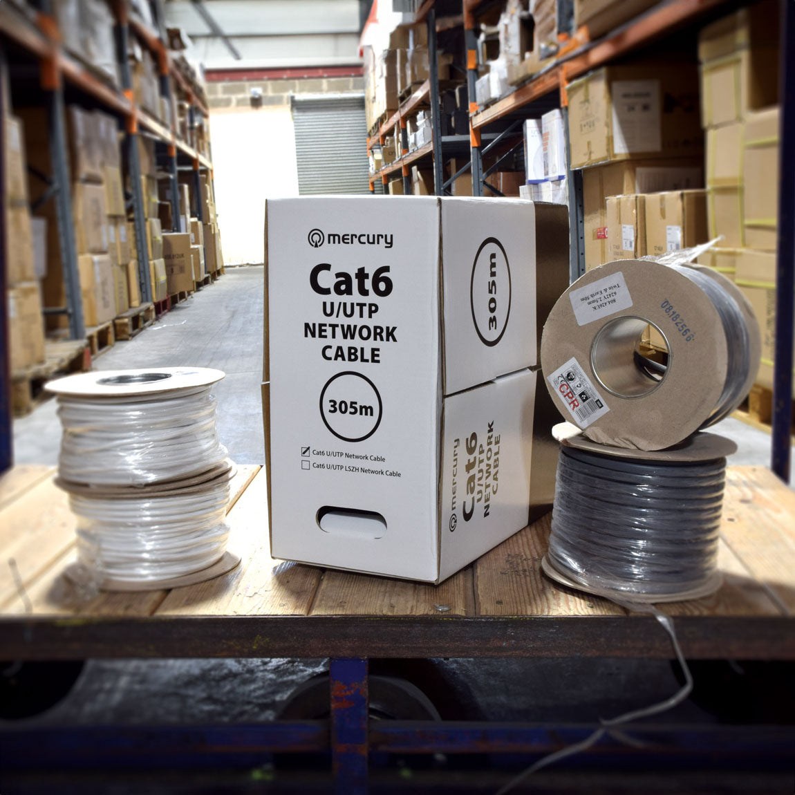 Mercury Cat6 U/UTP Network Cable 305m Grey - view 5