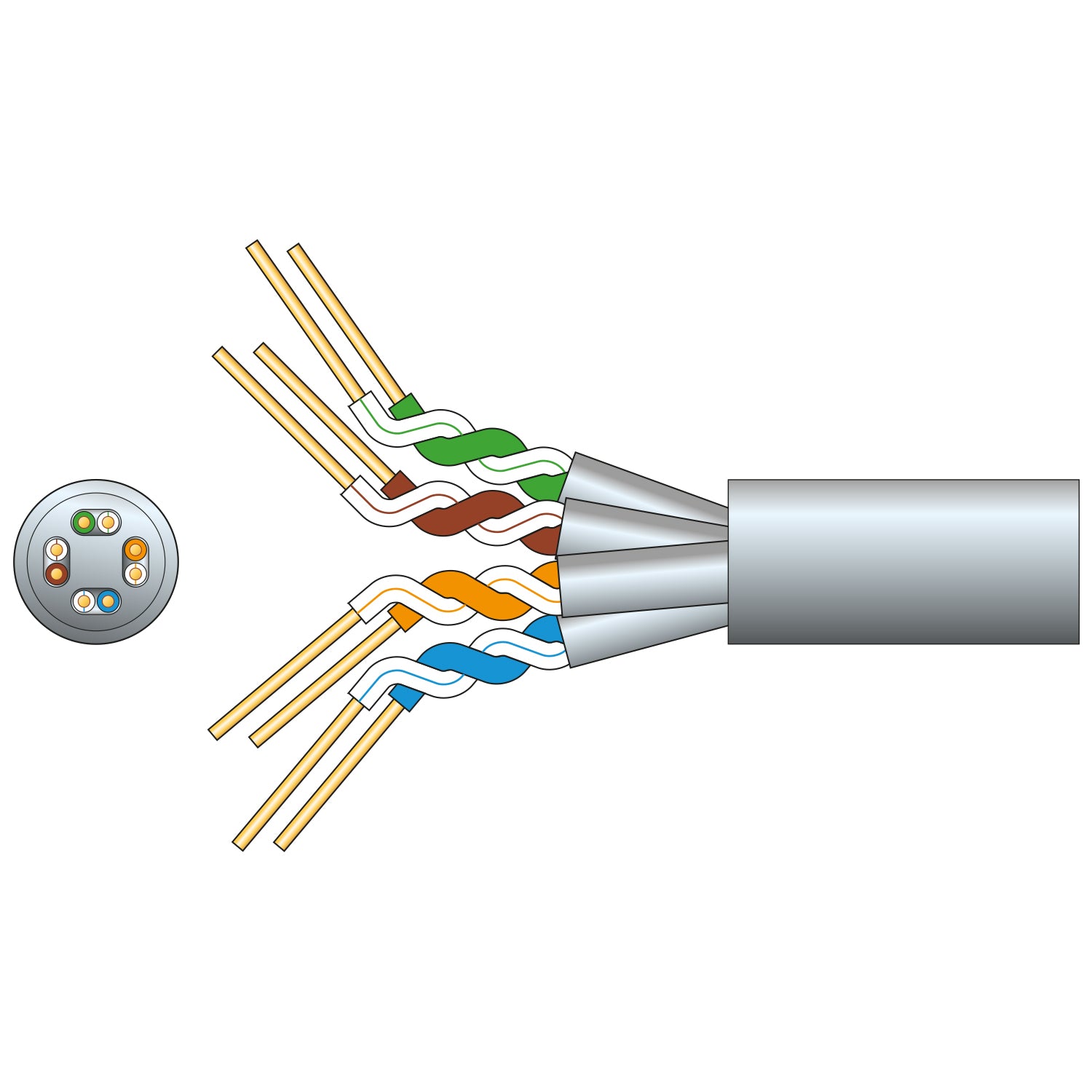 Mercury Cat6a U/FTP Network Cable 305m Grey - view 2