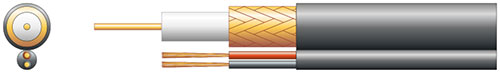 Mercury RG59B/U Foamed PE Shortgun Cable with CCA Braid - 100m Black