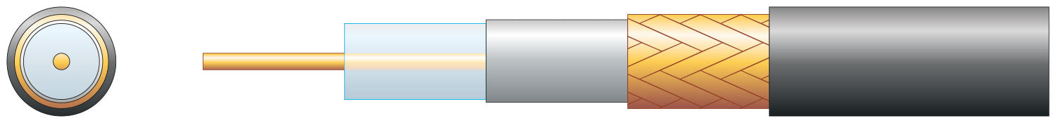 Mercury Eco RG6 Air Spaced PE Coaxial Cable with CCA Braid - 100m Black