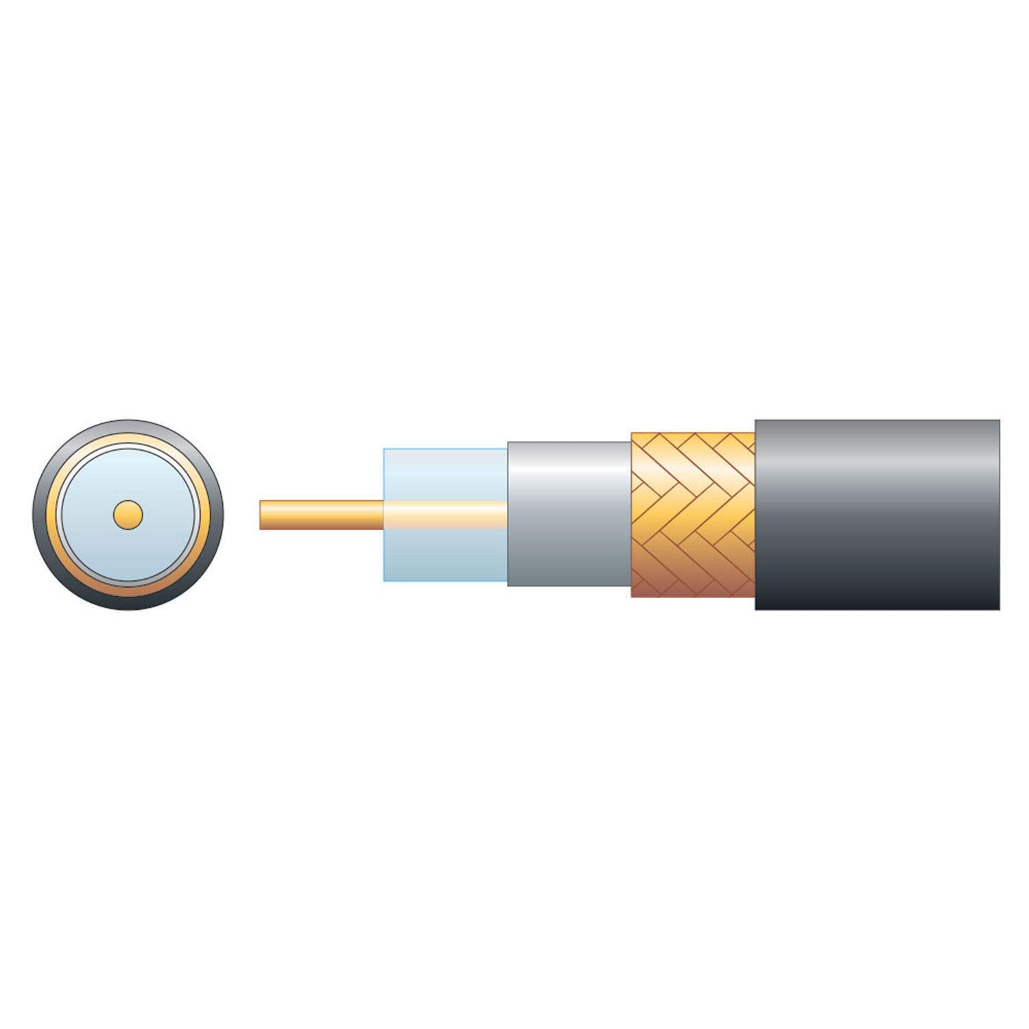 Mercury Eco RG6 Air Spaced PE Coaxial Cable with CCA Braid - 100m Black - view 2