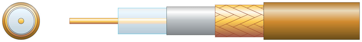 Mercury Eco RG6 Air Spaced PE Coaxial Cable with CCA Braid - 100m Brown