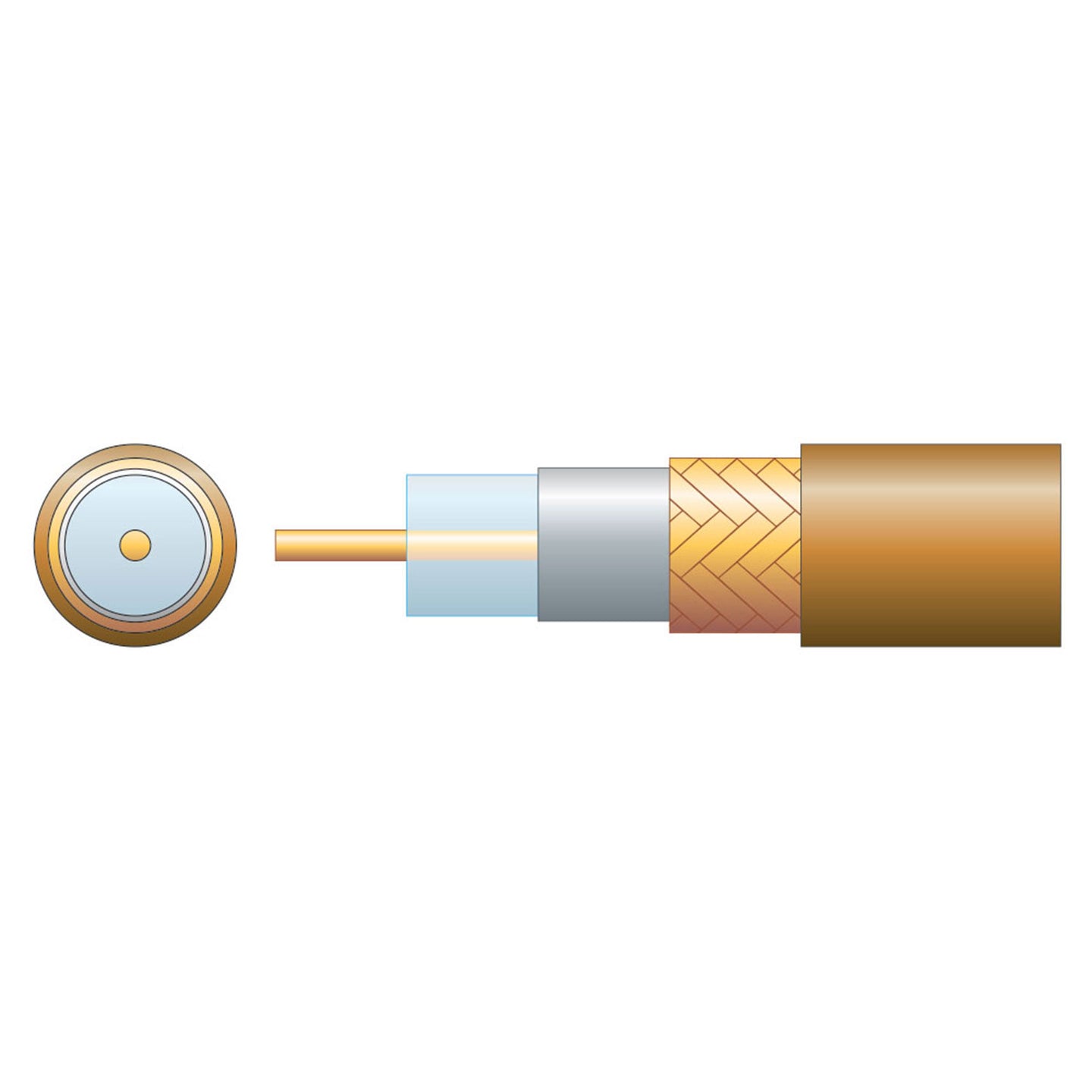 Mercury Eco RG6 Air Spaced PE Coaxial Cable with CCA Braid - 100m Brown - view 2