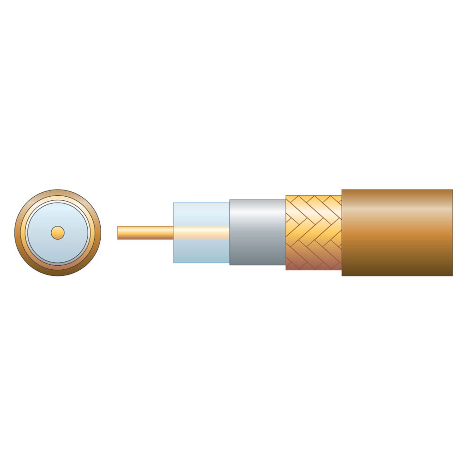 Mercury Eco RG6 Air Spaced PE Coaxial Cable with CCA Braid - 100m Brown - view 2