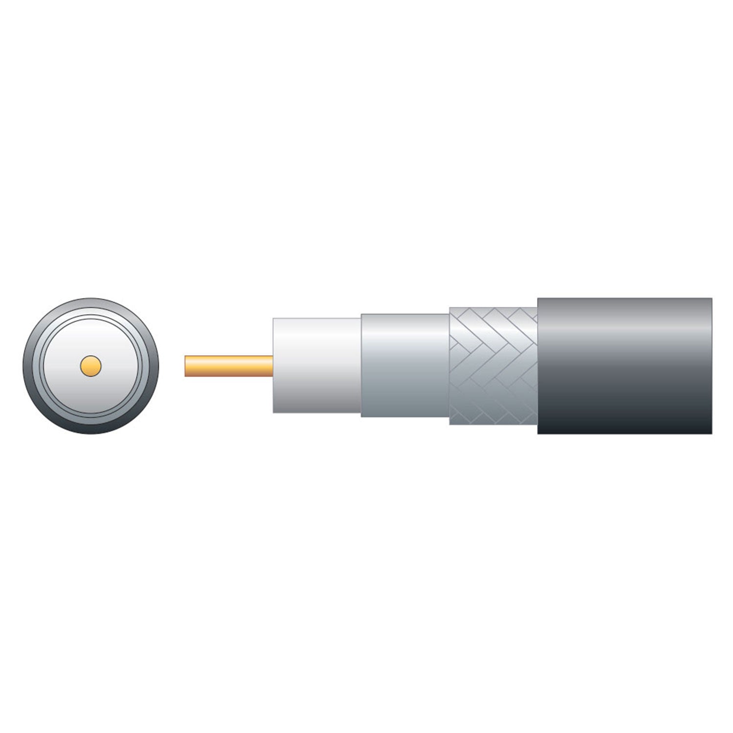 Mercury Eco RG6 Foamed PE Coaxial Cable with Aluminum Braid - 100m Black - view 2