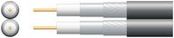 Mercury Eco Twin RG6 Foamed PE Coaxial Cable with Al Braid - 250m Black