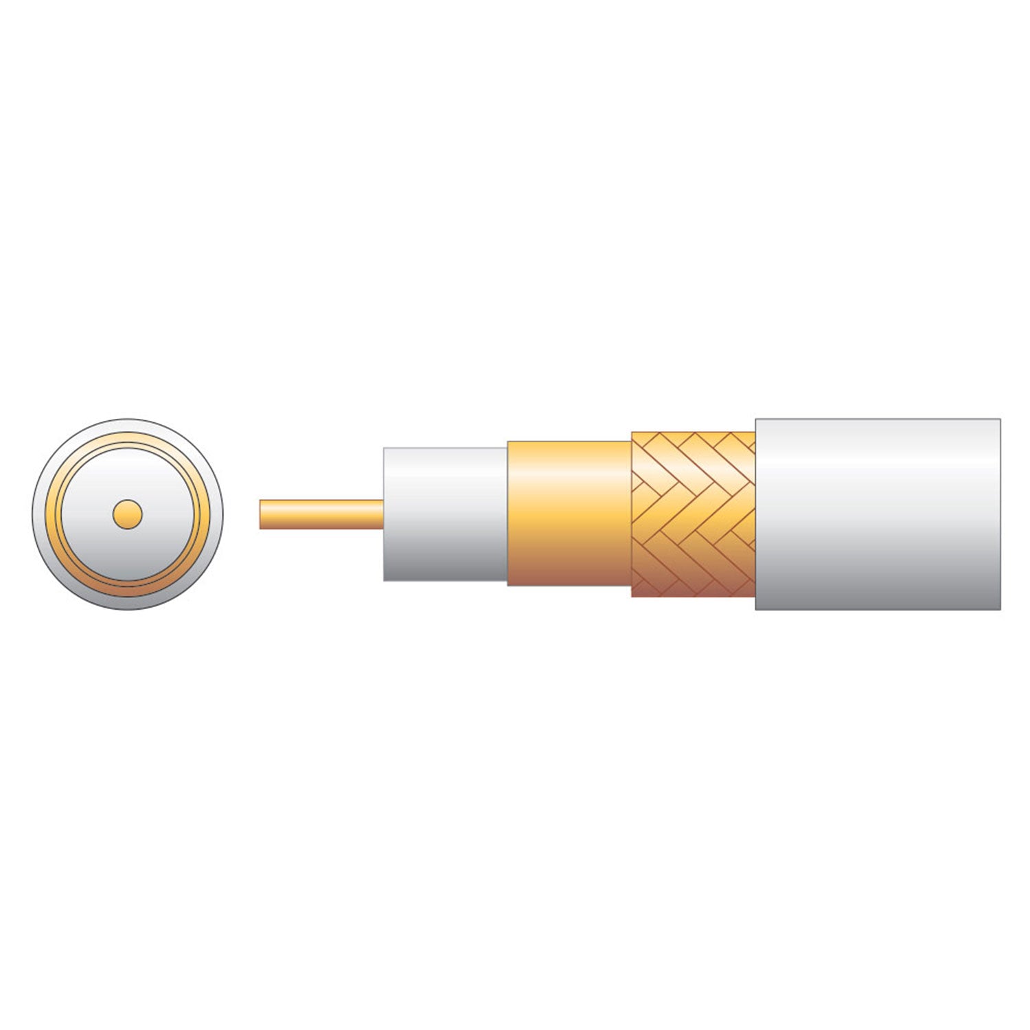 Mercury 100U Foamed PE Coaxial Cable with CCA Braid - 100m White - view 2