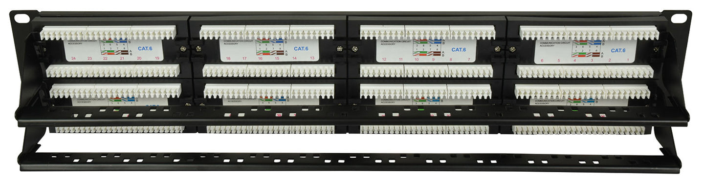 Adastra 48-Port CAT6 IDC Patch Panel 2U + Cable Management - view 2