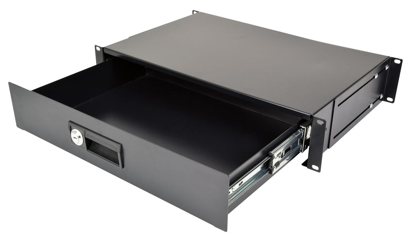 Adastra 19" Lockable Rack Drawer 2U - view 2