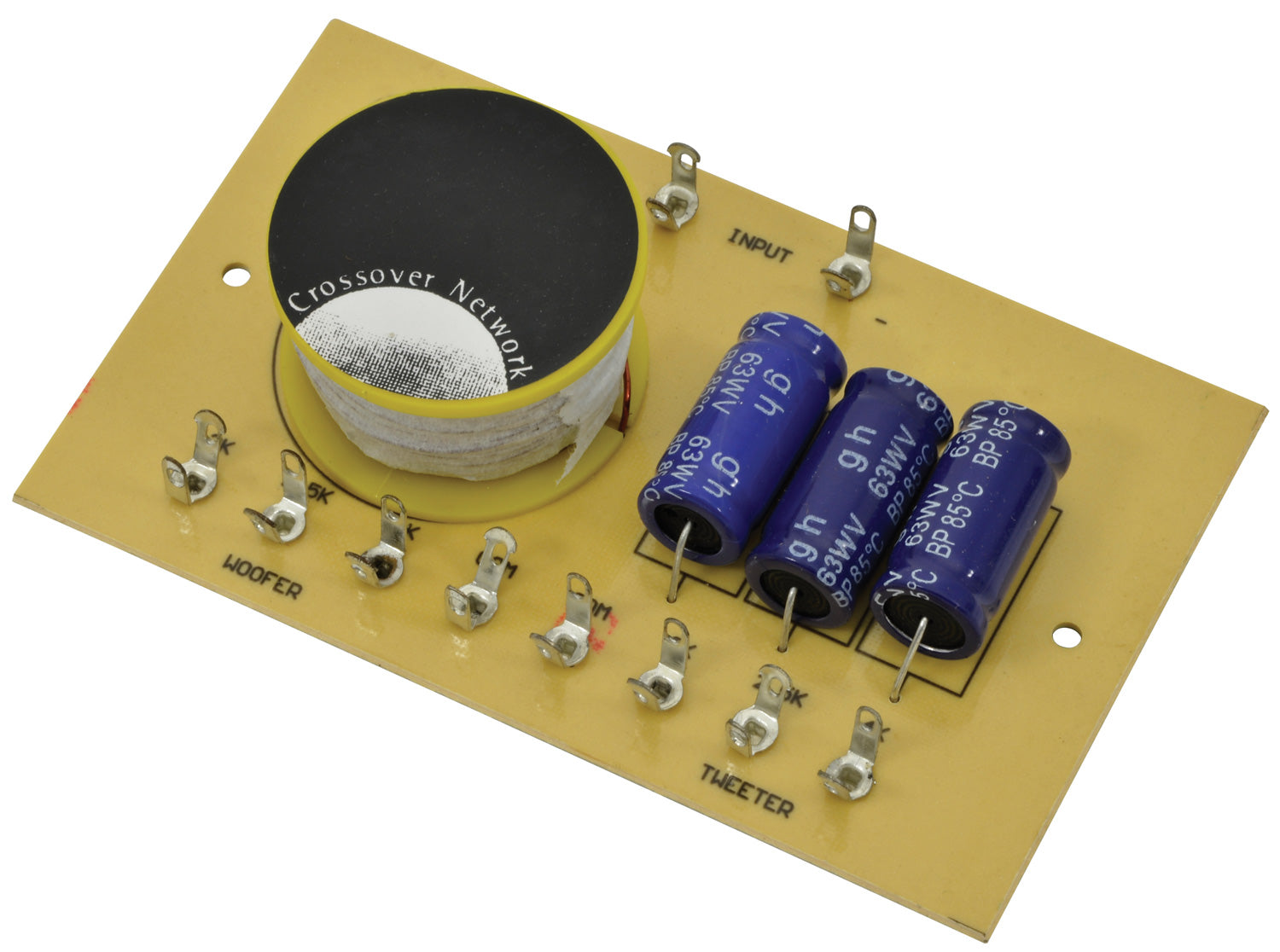 QTX 2-Way Crossover 6dB, 8 Ohm, 100W, 2/2.5/4kHz