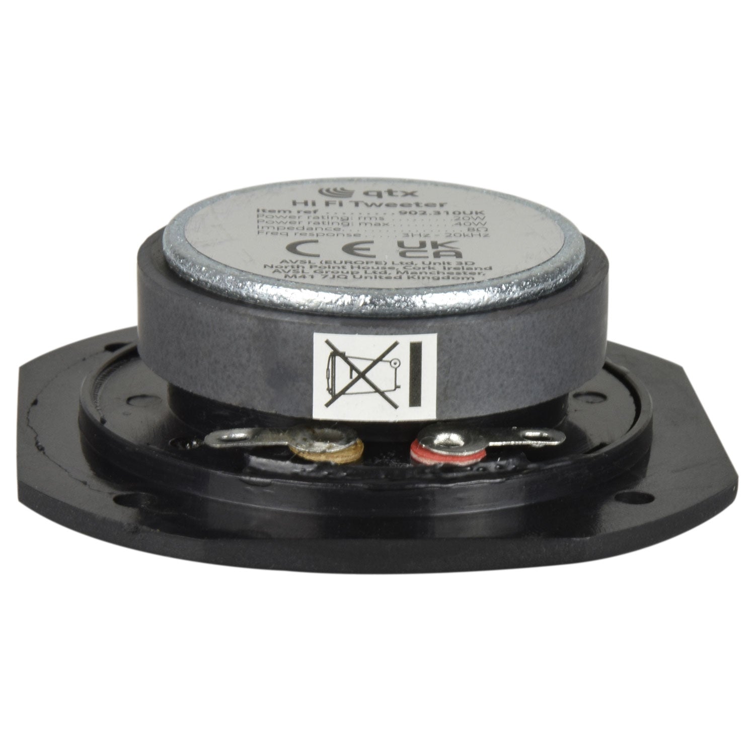 QTX Square dome tweeter, 2.25", 20W rms, 8 Ohm - view 2