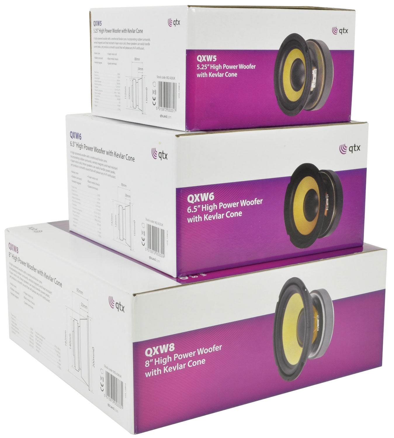 QTX 5.25" Woofer with Aramid fibre cone - view 3