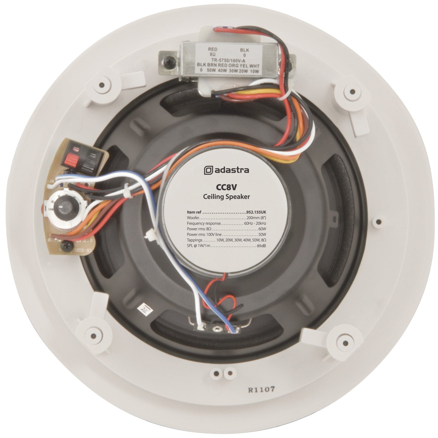 Adastra CC8V 100V Ceiling Speaker with Control 8 Inch - view 2