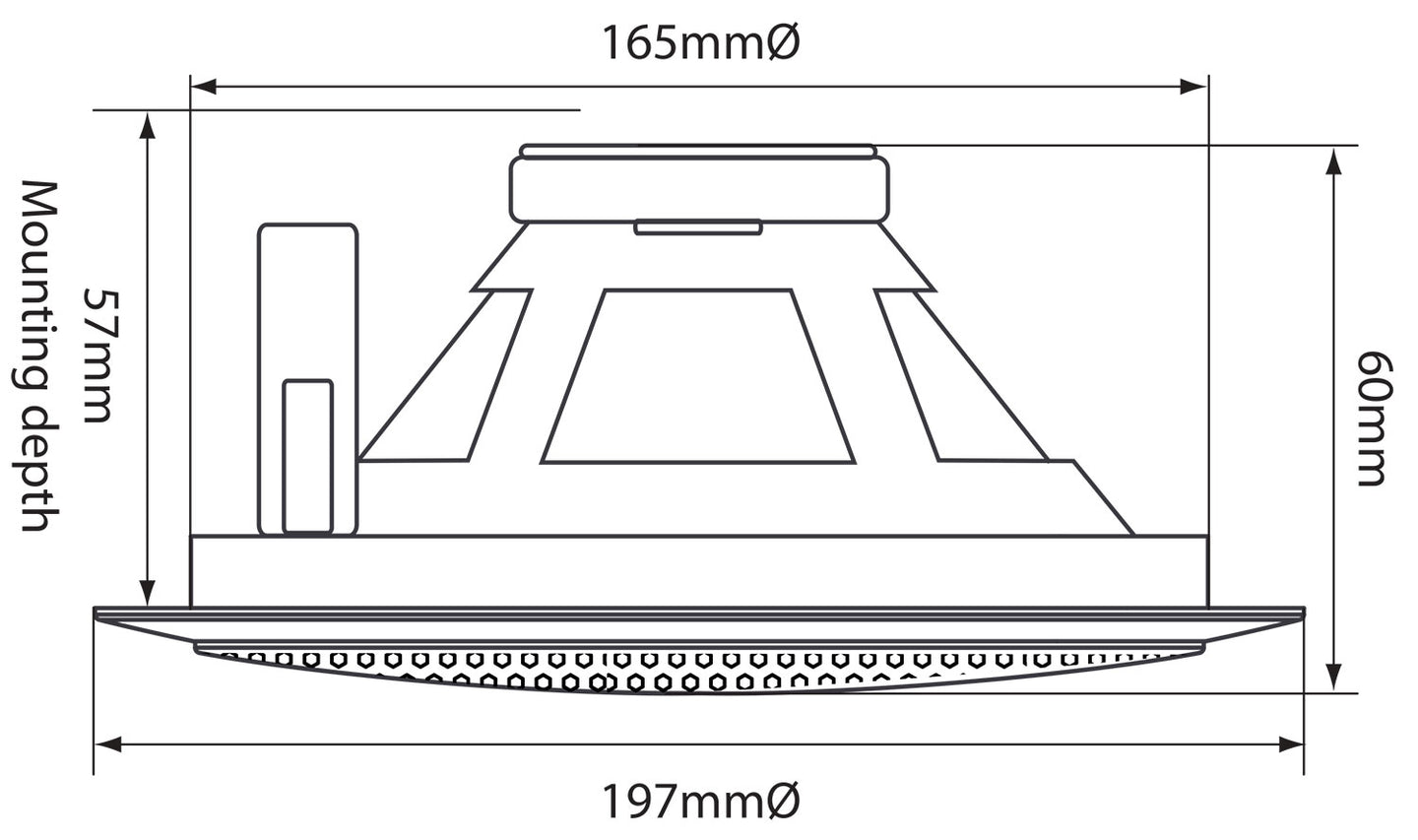 Adastra Metal Quick Fit 100V Ceiling Speaker 5.25in 6W white - view 2