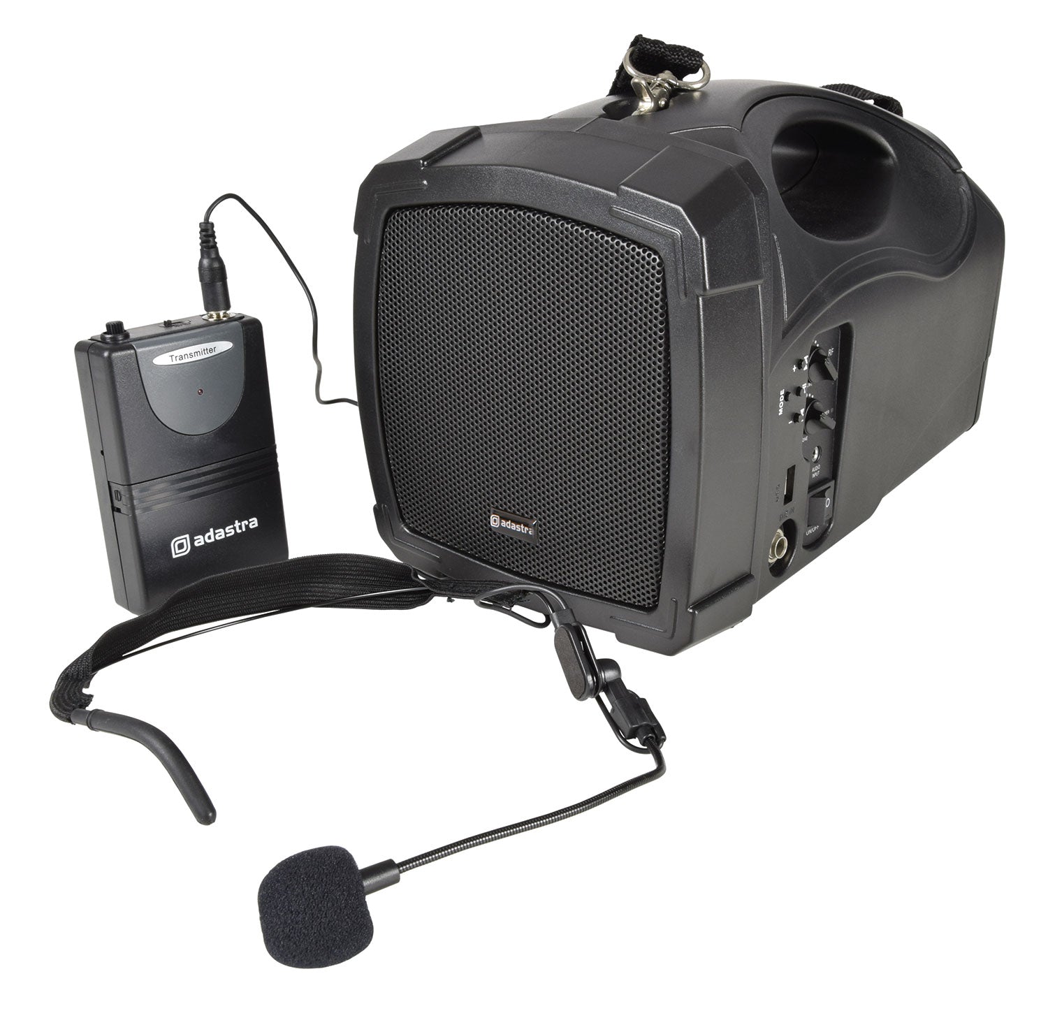 Adastra H25B Handheld PA with Neckband Mic, USB, FM & Bluetooth