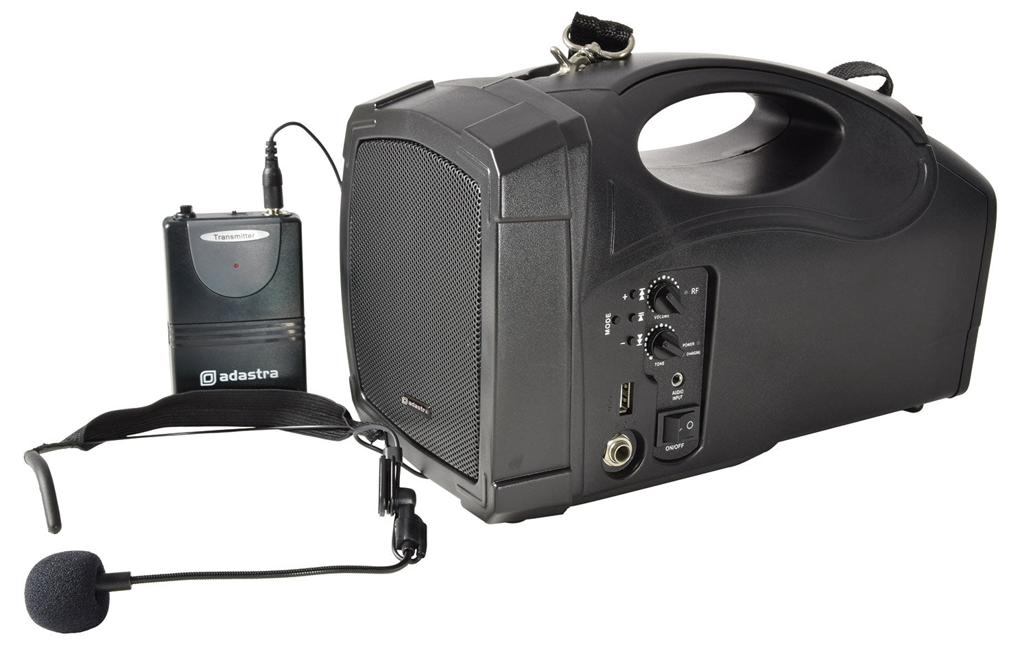 Adastra H25B Handheld PA with Neckband Mic, USB, FM & Bluetooth - view 2