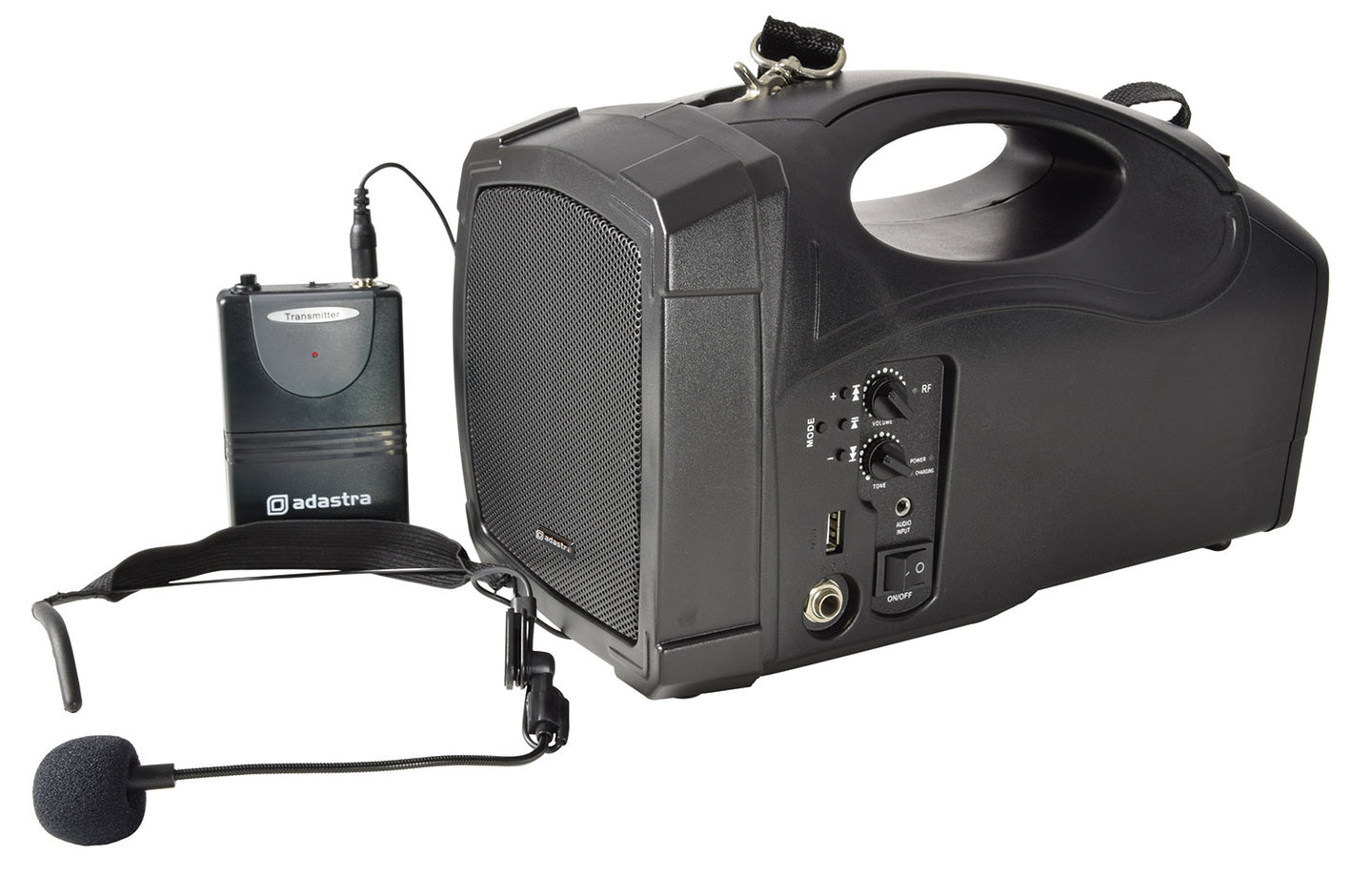 Adastra H25B Handheld PA with Neckband Mic, USB, FM & Bluetooth - view 2