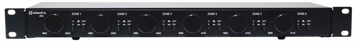 Adastra AT6 Volume Attenuator + A/B Switcher 100V 6 x 30W