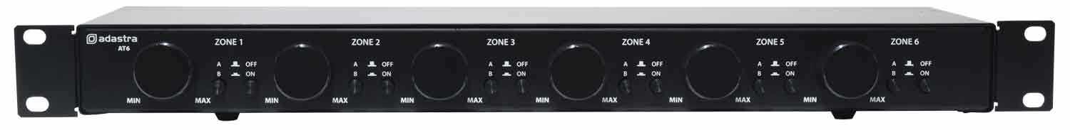 Adastra AT6 Volume Attenuator + A/B Switcher 100V 6 x 30W