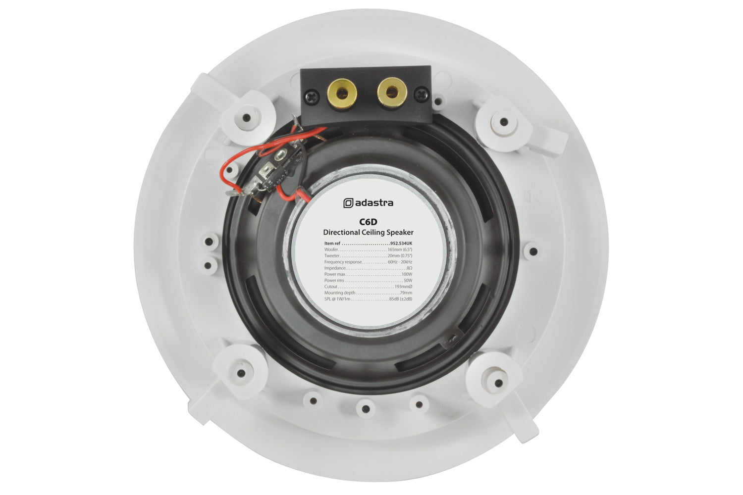 Adastra 16.5cm (6.5") ceiling speaker with directional tweeter/ Single - view 3