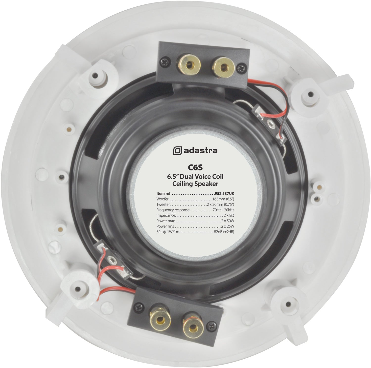 Adastra 6.5" Dual voice coil ceiling speaker with dual tweeters - view 2