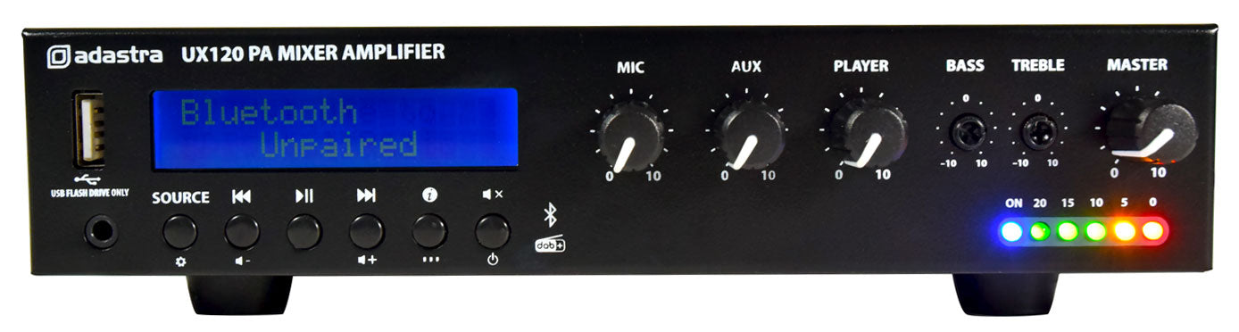 Adastra UX120 Compact 100V Mixer-Amplifier 120W - view 6