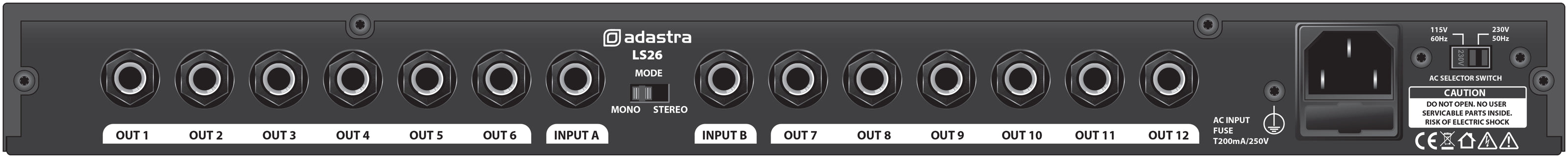 Adastra LS26 Line Splitter 1:12 / 2:6 - view 2